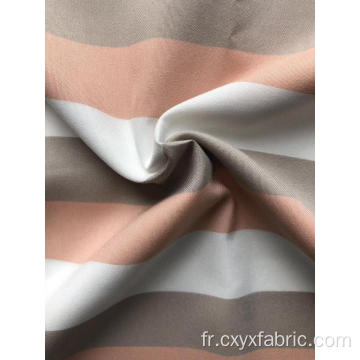tissu à rayures teintées en fil de polyester